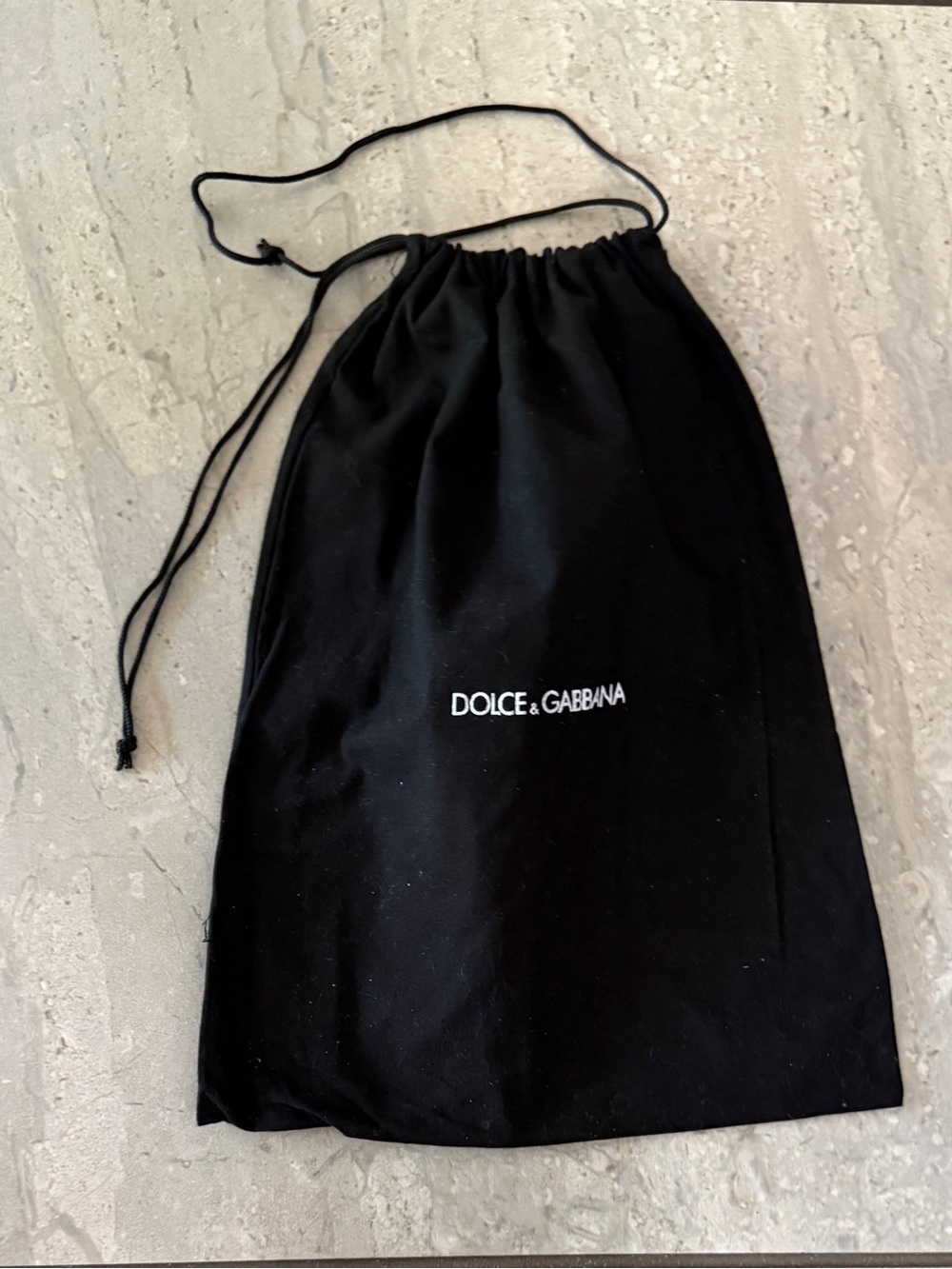 Dolce & Gabbana Black Drawstring Dust Pouch shoe protector